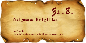Zsigmond Brigitta névjegykártya